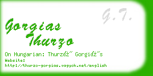gorgias thurzo business card
